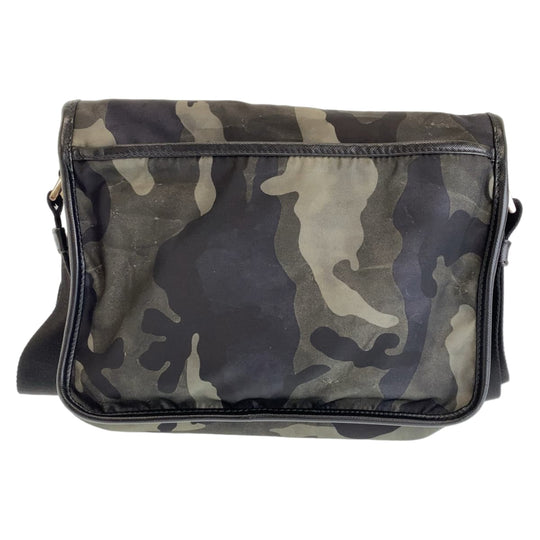 PRADA Shoulder Bag Nylon Camouflage Multicolor SilverMetal Crossbody Shoulder Bag Messenger Bag Test Triangle With logo mens Used Authentic