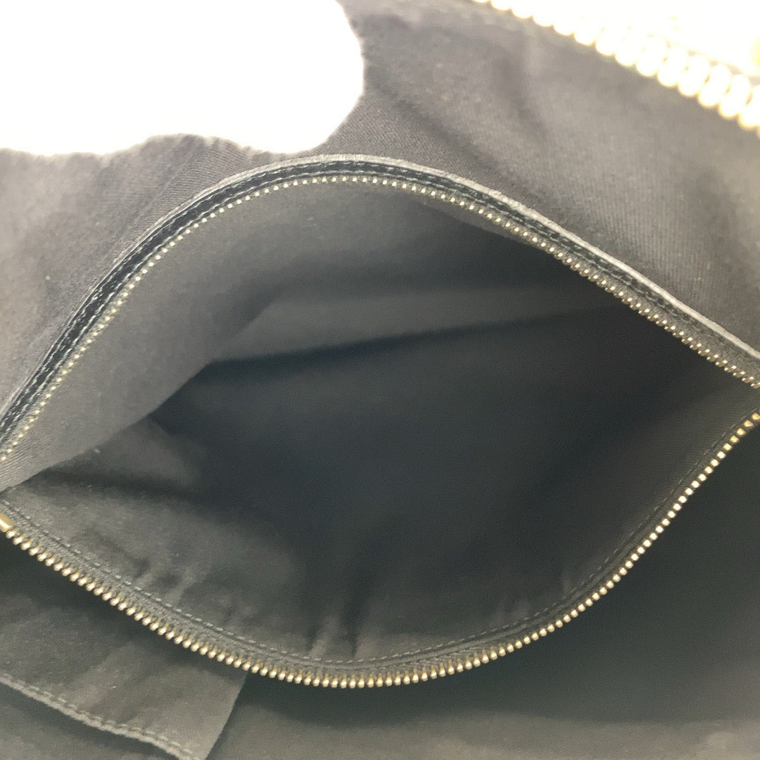 GUCCI Shoulder Bag 137379 GG canvas, leather Black GoldMetal Shoulder Bag handbag Bamboo GG pattern Women Used Authentic