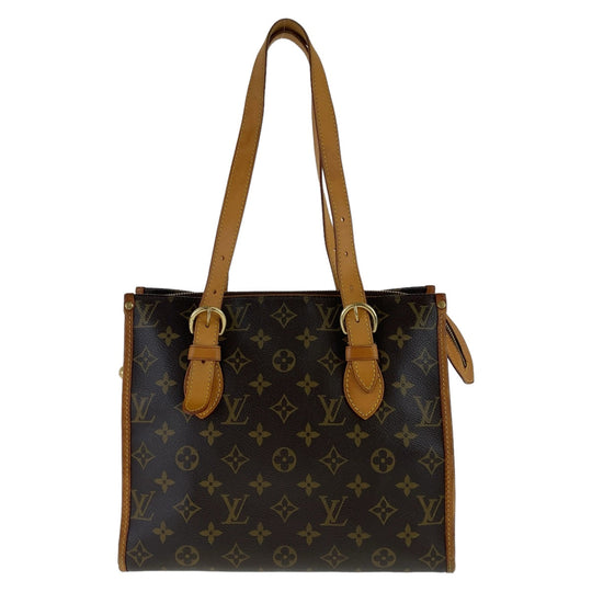 LOUIS VUITTON Tote Bag M40007 PVC, Leather Brown Gold Metal Tote Bag Handbag Shoulder Bag Monogram Popan cool o Women Used Authentic