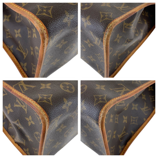 LOUIS VUITTON Tote Bag M40007 PVC, Leather Brown Gold Metal Tote Bag Handbag Shoulder Bag Monogram Popan cool o Women Used Authentic