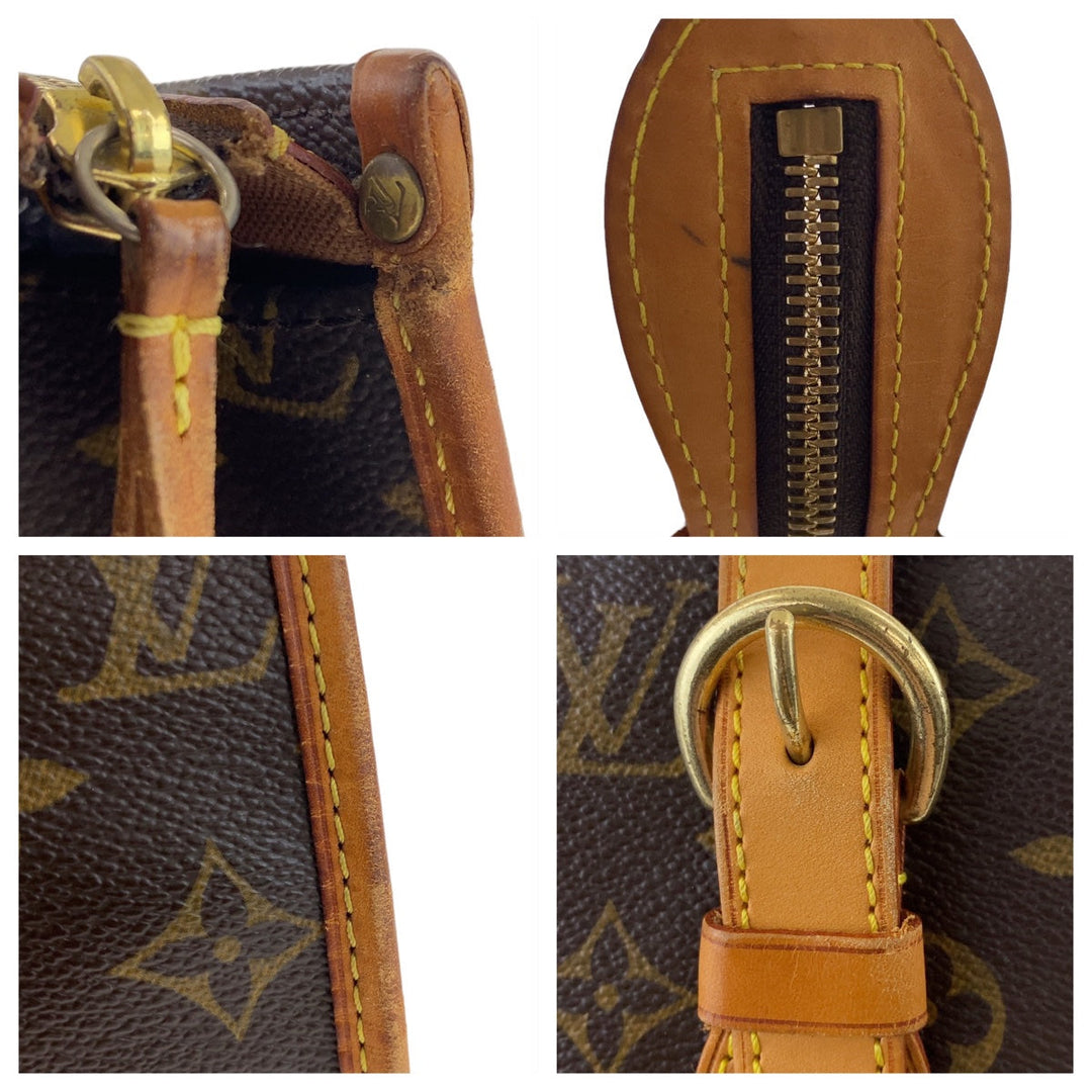 LOUIS VUITTON Tote Bag M40007 PVC, Leather Brown Gold Metal Tote Bag Handbag Shoulder Bag Monogram Popan cool o Women Used Authentic