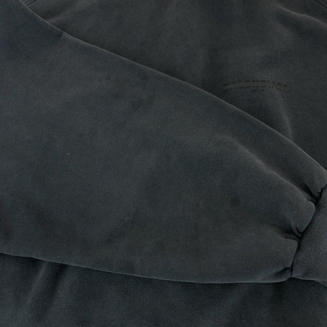 BALENCIAGA Hoodie PJ87 697879 TMVH2 cotton black Hoodie Taping logo mens UK 4 Used Authentic
