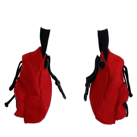 BALENCIAGA Shoulder Bag Nylon Red Black Black Crossbody Shoulder Bag Pochette Explorer Women Used Authentic