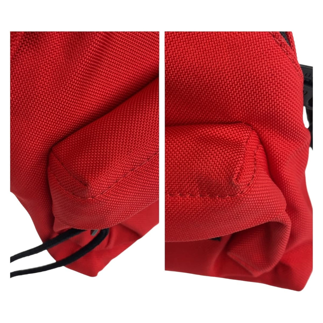 BALENCIAGA Shoulder Bag Nylon Red Black Black Crossbody Shoulder Bag Pochette Explorer Women Used Authentic