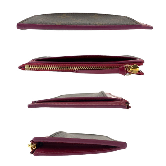 LOUIS VUITTON Coin case M67889 PVC Brown Fragment case Card case Coin case Monogram Porte Cartes Zip Women Used Authentic