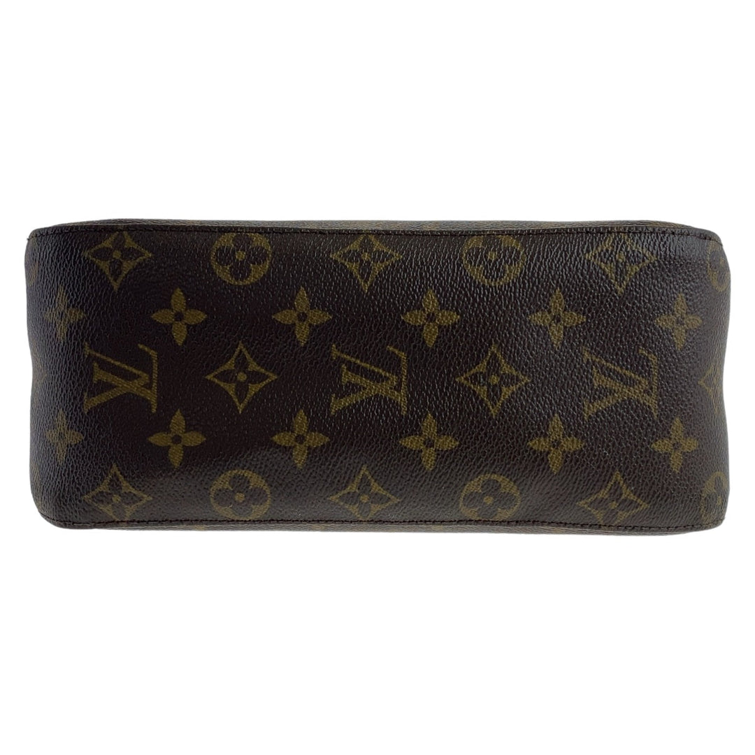 LOUIS VUITTON Shoulder Bag M51146 PVC, Leather Brown Gold Metal Shoulder Bag Monogram LoopingMM Women Used Authentic