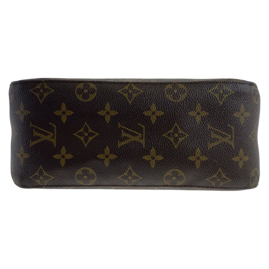 LOUIS VUITTON Shoulder Bag M51146 PVC, Leather Brown Gold Metal Shoulder Bag Monogram LoopingMM Women Used Authentic