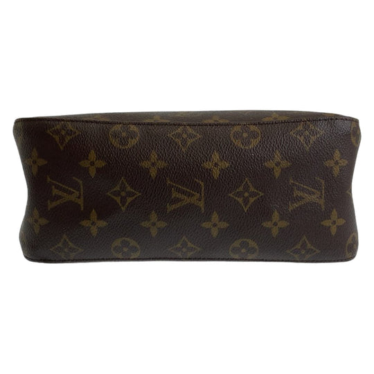 LOUIS VUITTON Shoulder Bag M51146 PVC Brown Gold Metal Shoulder Bag Monogram LoopingMM Women Used Authentic
