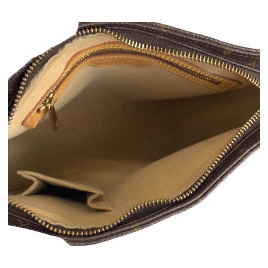 LOUIS VUITTON Shoulder Bag M51146 PVC Brown Gold Metal Shoulder Bag Monogram LoopingMM Women Used Authentic