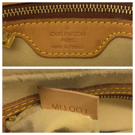 LOUIS VUITTON Shoulder Bag M51146 PVC Brown Gold Metal Shoulder Bag Monogram LoopingMM Women Used Authentic