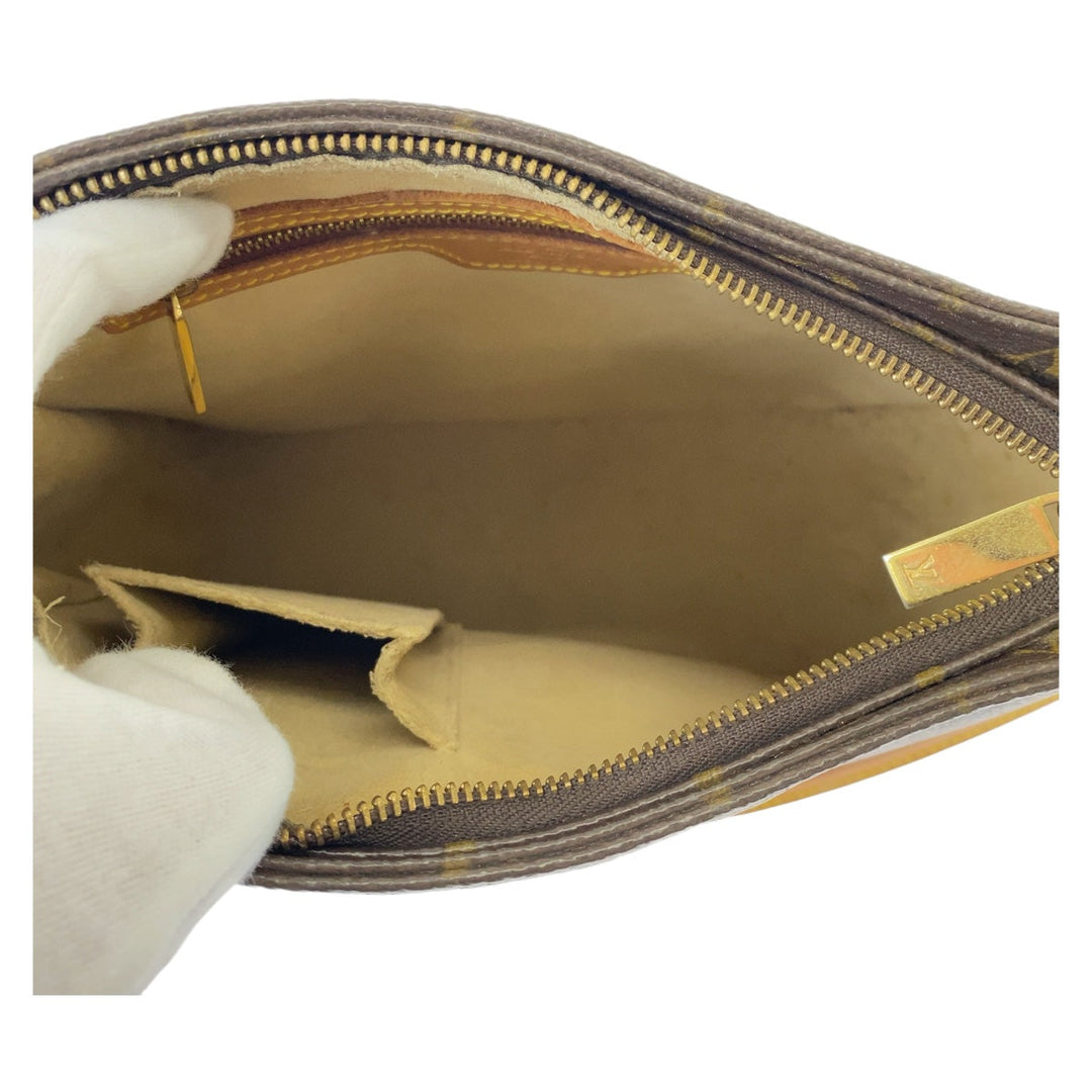 LOUIS VUITTON Shoulder Bag M51146 PVC Brown Gold Metal Shoulder Bag Monogram LoopingMM Women Used Authentic
