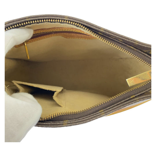 LOUIS VUITTON Shoulder Bag M51146 PVC Brown Gold Metal Shoulder Bag Monogram LoopingMM Women Used Authentic