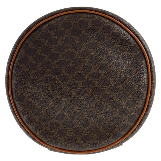 CELINE Handbag PVC, Leather Brown Gold Metal Handbag vanity bag Macadam Women Used Authentic