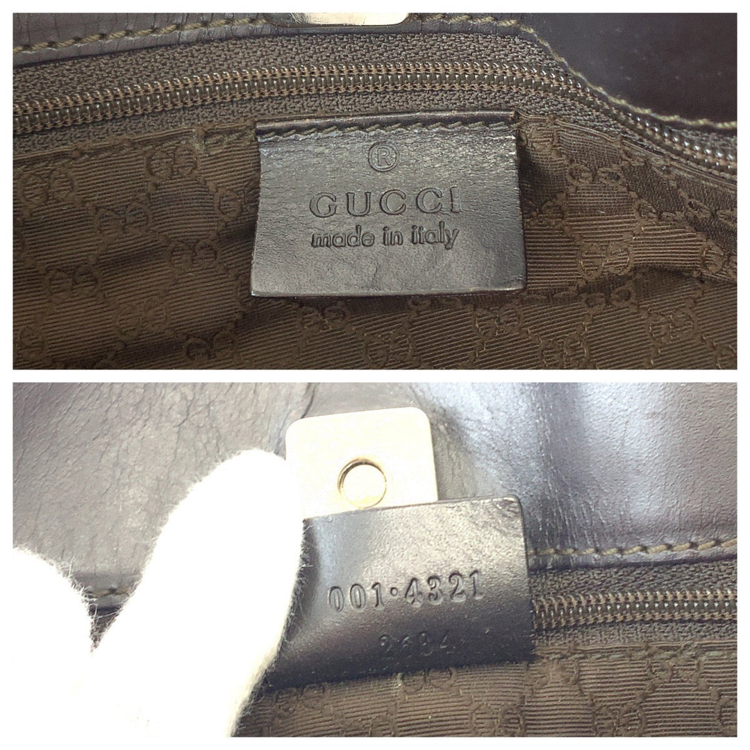 GUCCI Shoulder Bag 001 4321 canvas Beige Red Green SilverMetal Hobo One Shoulder Bag Sherry line Women Used Authentic