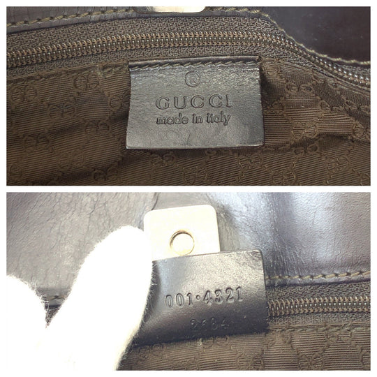 GUCCI Shoulder Bag 001 4321 canvas Beige Red Green SilverMetal Hobo One Shoulder Bag Sherry line Women Used Authentic