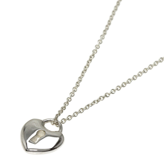 TIFFANY&Co. Necklace SV Silver Lockheart Women Used Authentic