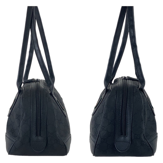 GUCCI Shoulder Bag 293594 Nylon, Leather Black Silver Metal Shoulder Bag handbag Sherry line Women Used Authentic
