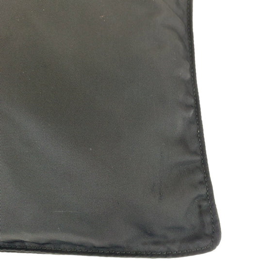 PRADA Shoulder Bag Nylon Black Silver Metal Crossbody Shoulder Bag Sacoche Test Triangle With logo mens Used Authentic