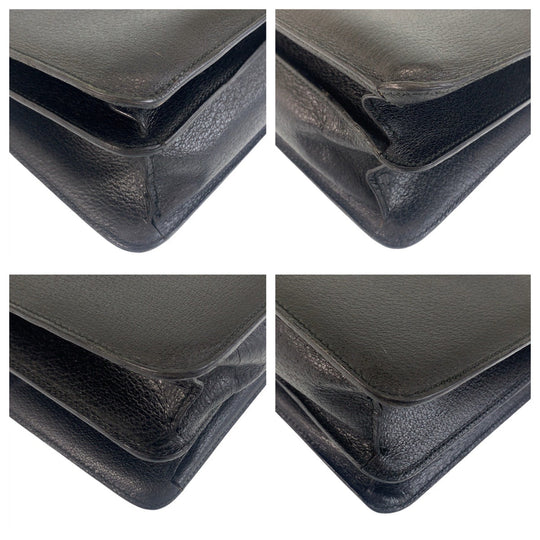 GUCCI Business bag 015.1046.3304 leather Black GoldMetal Business bag briefcase A4 compatible Bamboo Old Gucci mens Used Authentic