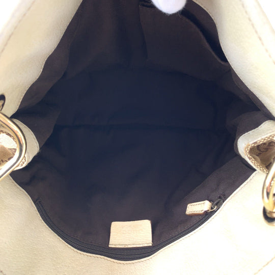 GUCCI Shoulder Bag 120841 GG canvas Brown Beige Gold Metal Shoulder Bag Crossbody Women Used Authentic