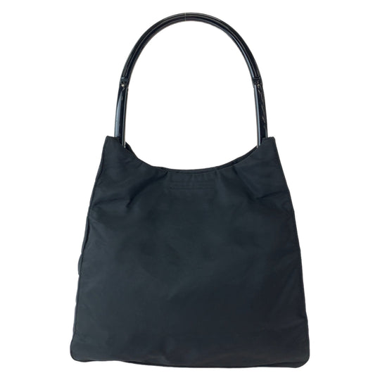 PRADA Shoulder Bag Nylon Black black One Shoulder Bag Handbag Test Triangle With logo Women Used Authentic