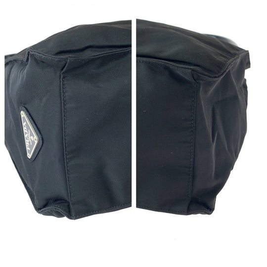 PRADA Shoulder Bag Nylon Black black One Shoulder Bag Handbag Test Triangle With logo Women Used Authentic