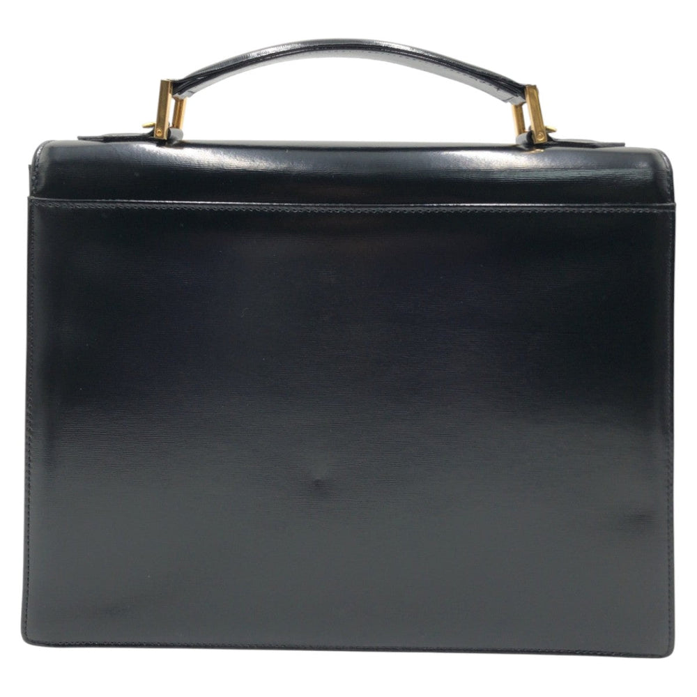 Yves Saint Laurent Handbag enamel Black Gold Metal Handbag Shoulder Bag Women Used Authentic