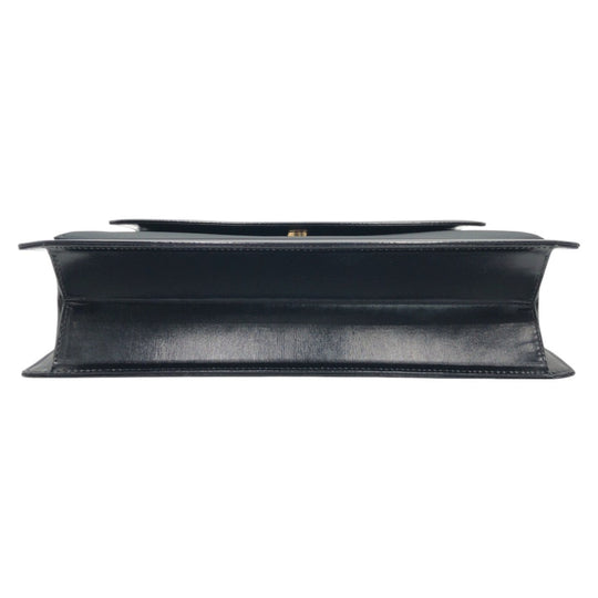 Yves Saint Laurent Handbag enamel Black Gold Metal Handbag Shoulder Bag Women Used Authentic
