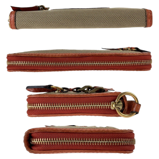 Chloe Long Wallet Purse canvas Orange Harley