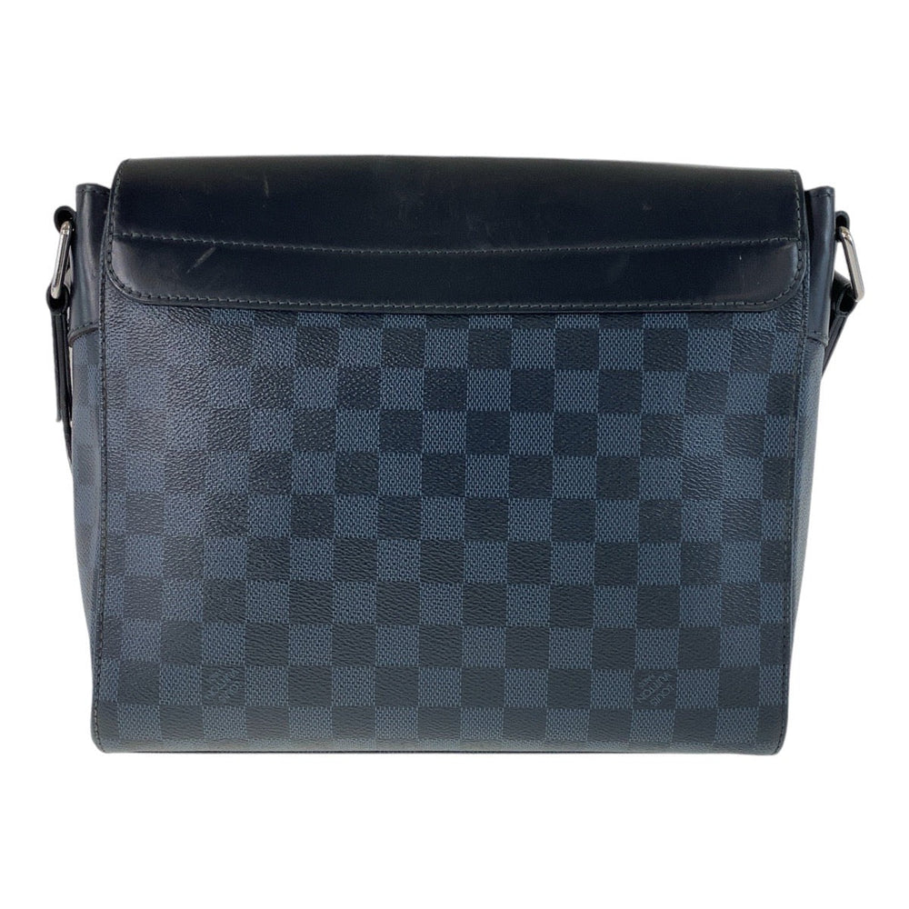 LOUIS VUITTON Shoulder Bag N41587 PVC, Leather Black Navy SilverMetal Crossbody Shoulder Bag Messenger Bag Damier Cobalt Newport Messenger PM mens Used Authentic