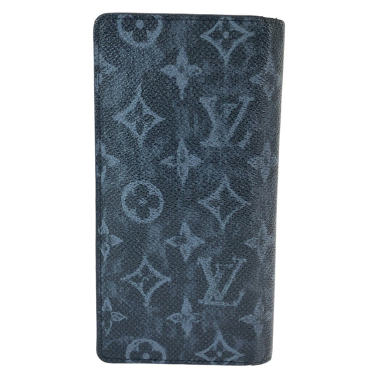 LOUIS VUITTON Long Wallet Purse M80019 PVC Noir Black SilverMetal Long Wallet Purse Monogram pastel Portefeuille Braza mens Used Authentic