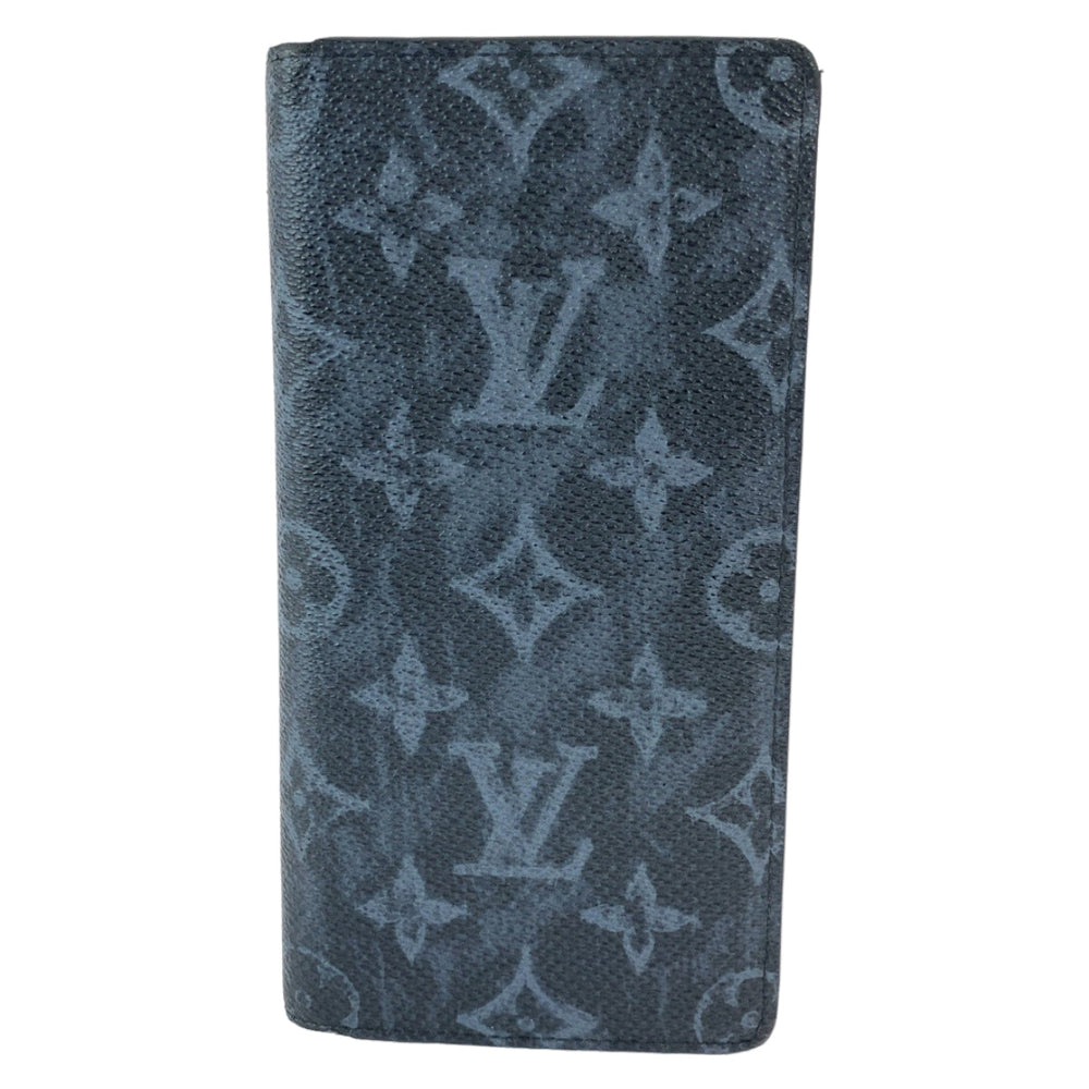 LOUIS VUITTON Long Wallet Purse M80019 PVC Noir Black SilverMetal Long Wallet Purse Monogram pastel Portefeuille Braza mens Used Authentic