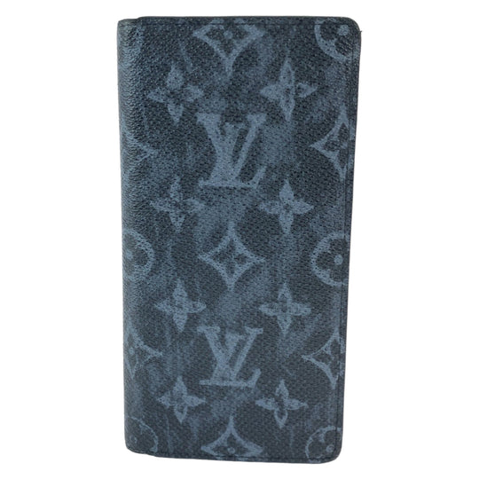 LOUIS VUITTON Long Wallet Purse M80019 PVC Noir Black SilverMetal Long Wallet Purse Monogram pastel Portefeuille Braza mens Used Authentic