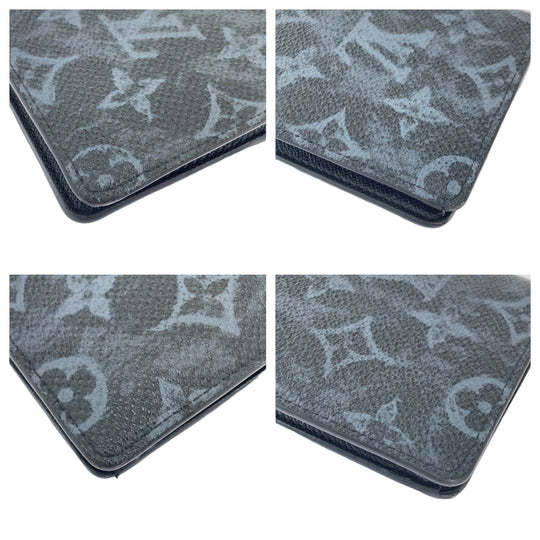 LOUIS VUITTON Long Wallet Purse M80019 PVC Noir Black SilverMetal Long Wallet Purse Monogram pastel Portefeuille Braza mens Used Authentic