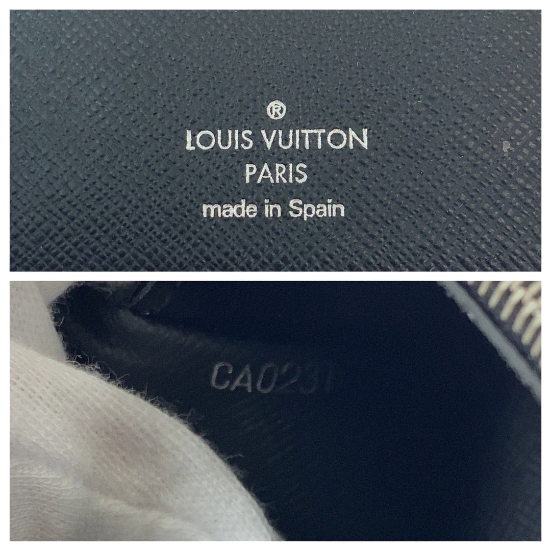 LOUIS VUITTON Long Wallet Purse M80019 PVC Noir Black SilverMetal Long Wallet Purse Monogram pastel Portefeuille Braza mens Used Authentic