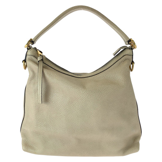 GUCCI Shoulder Bag 326514 leather Beige Gold Metal Shoulder Bag Interlocking Hobo Women Used Authentic