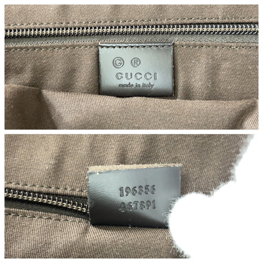 GUCCI Boston Duffel bag 196356 GG canvas, leather Dark Brown SilverMetal Boston Duffel bag unisex Women Used Authentic