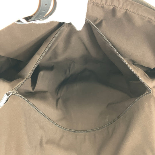 GUCCI Boston Duffel bag 196356 GG canvas, leather Dark Brown SilverMetal Boston Duffel bag unisex Women Used Authentic
