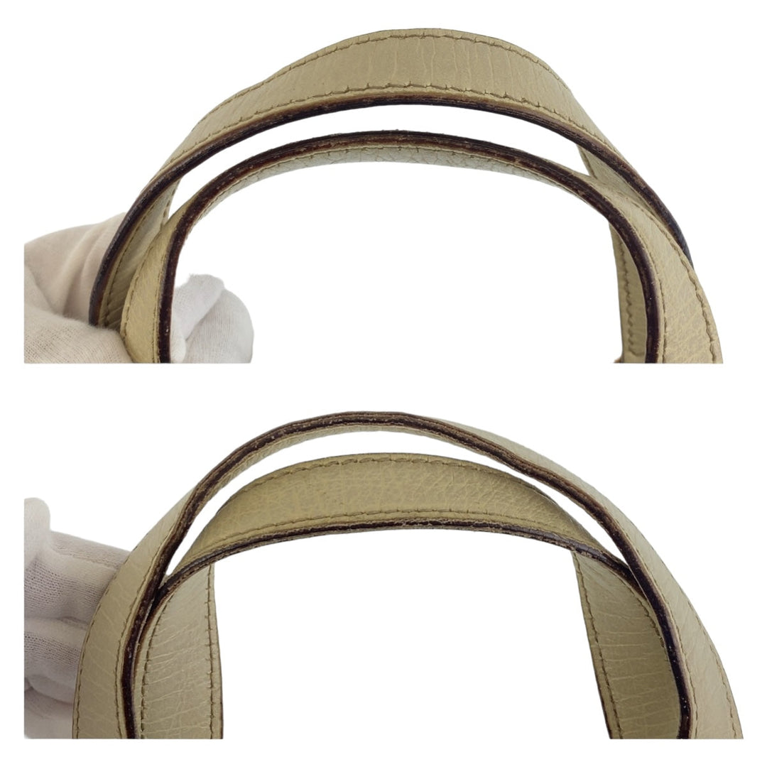 GUCCI Tote Bag 139261 GG canvas Beige Multicolor Gold Metal Tote Bag handbag Sherry Women Used Authentic
