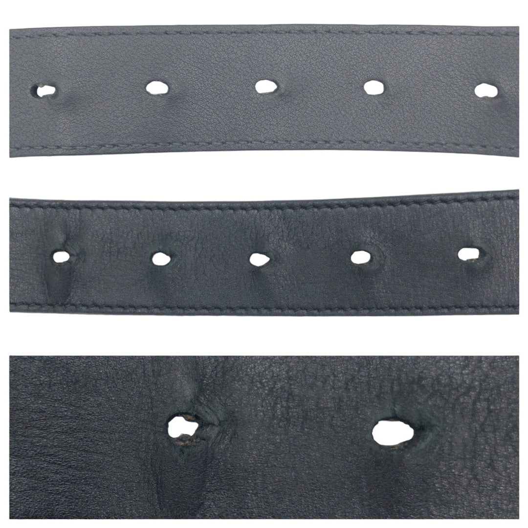 GUCCI belt 414516 AP00T Leather, Metal black black gold Belt buckle GG Marmont mens Used Authentic