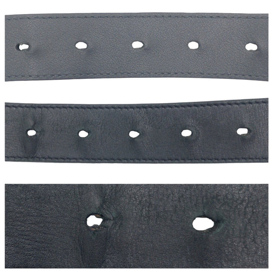GUCCI belt 414516 AP00T Leather, Metal black black gold Belt buckle GG Marmont mens Used Authentic