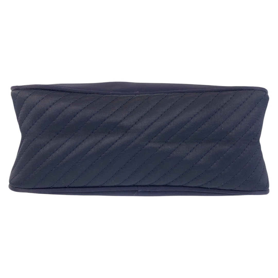 Yves Saint Laurent Handbag Nylon Navy SilverMetal YSL
