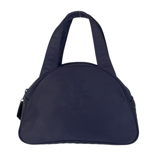 Yves Saint Laurent Handbag Nylon Navy SilverMetal YSL