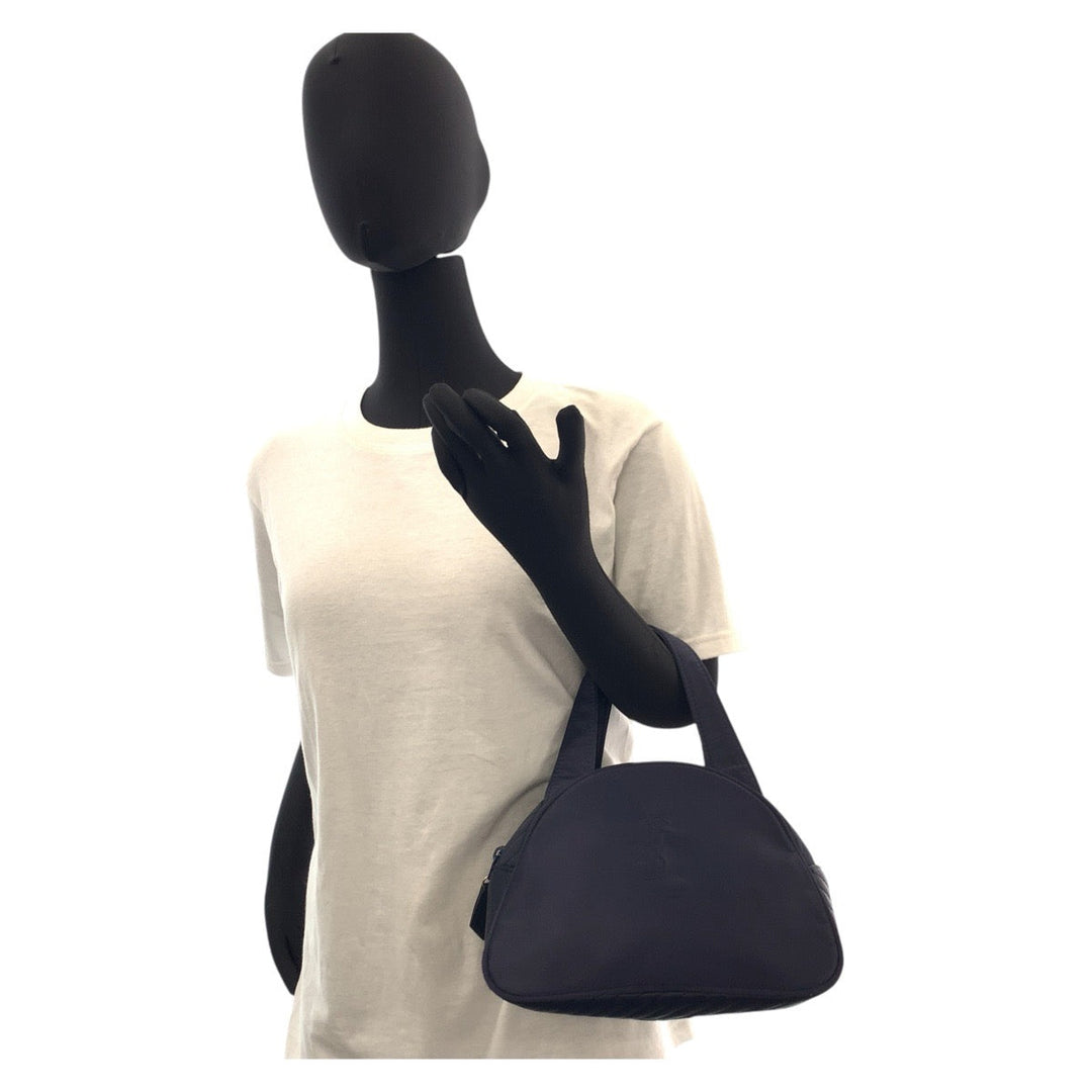 Yves Saint Laurent Handbag Nylon Navy SilverMetal YSL