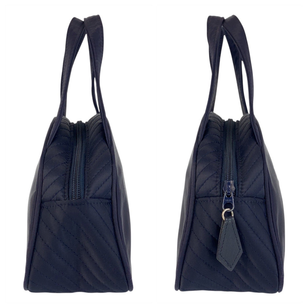 Yves Saint Laurent Handbag Nylon Navy SilverMetal YSL