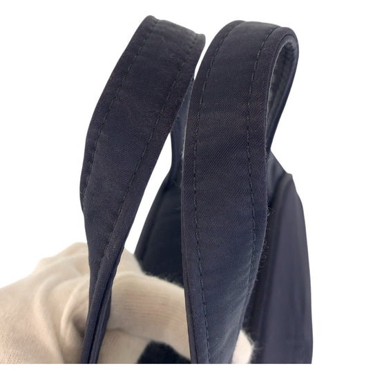 Yves Saint Laurent Handbag Nylon Navy SilverMetal YSL