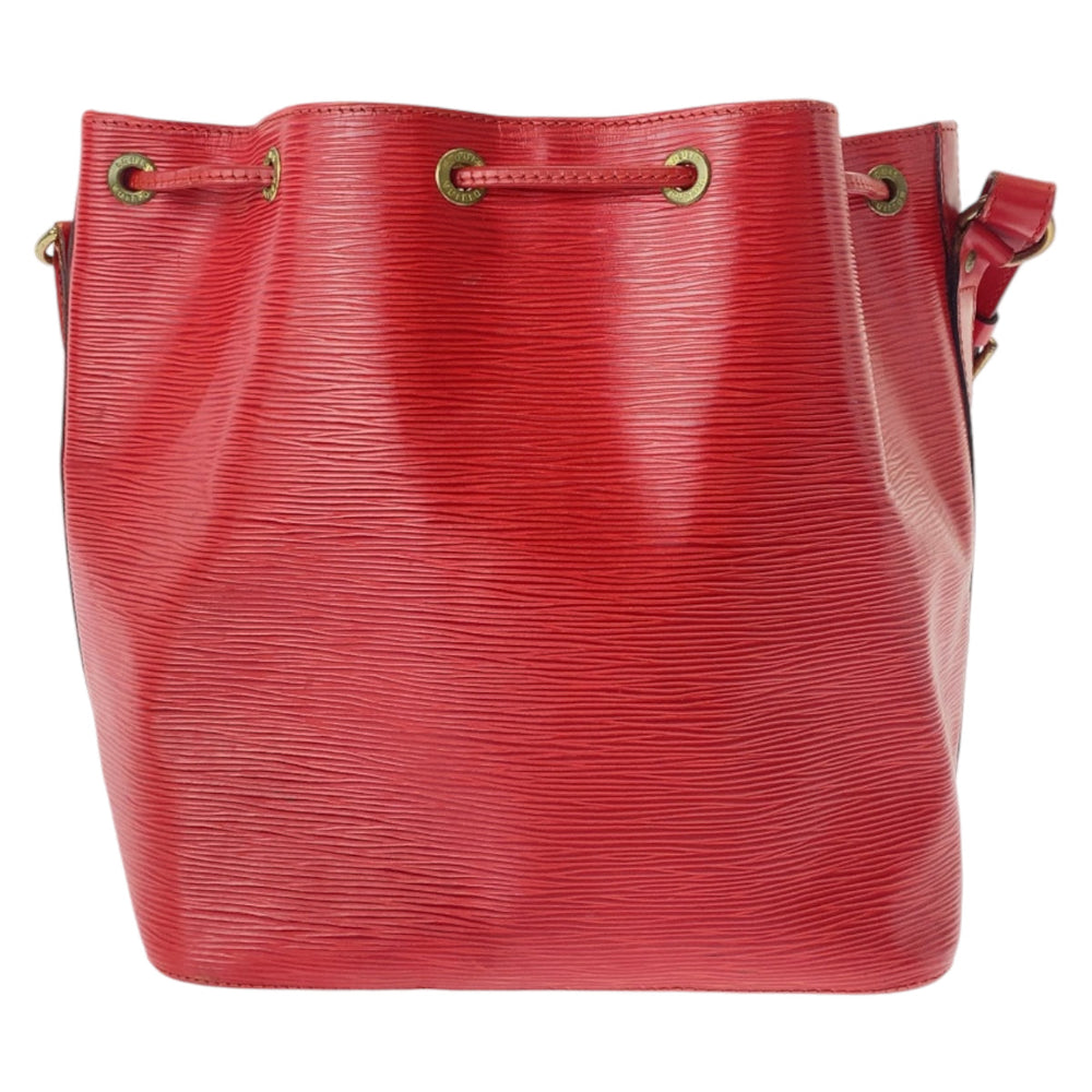 LOUIS VUITTON Shoulder Bag M44107 leather Castilian Red Gold Metal Epi Petit Noe Women Used Authentic