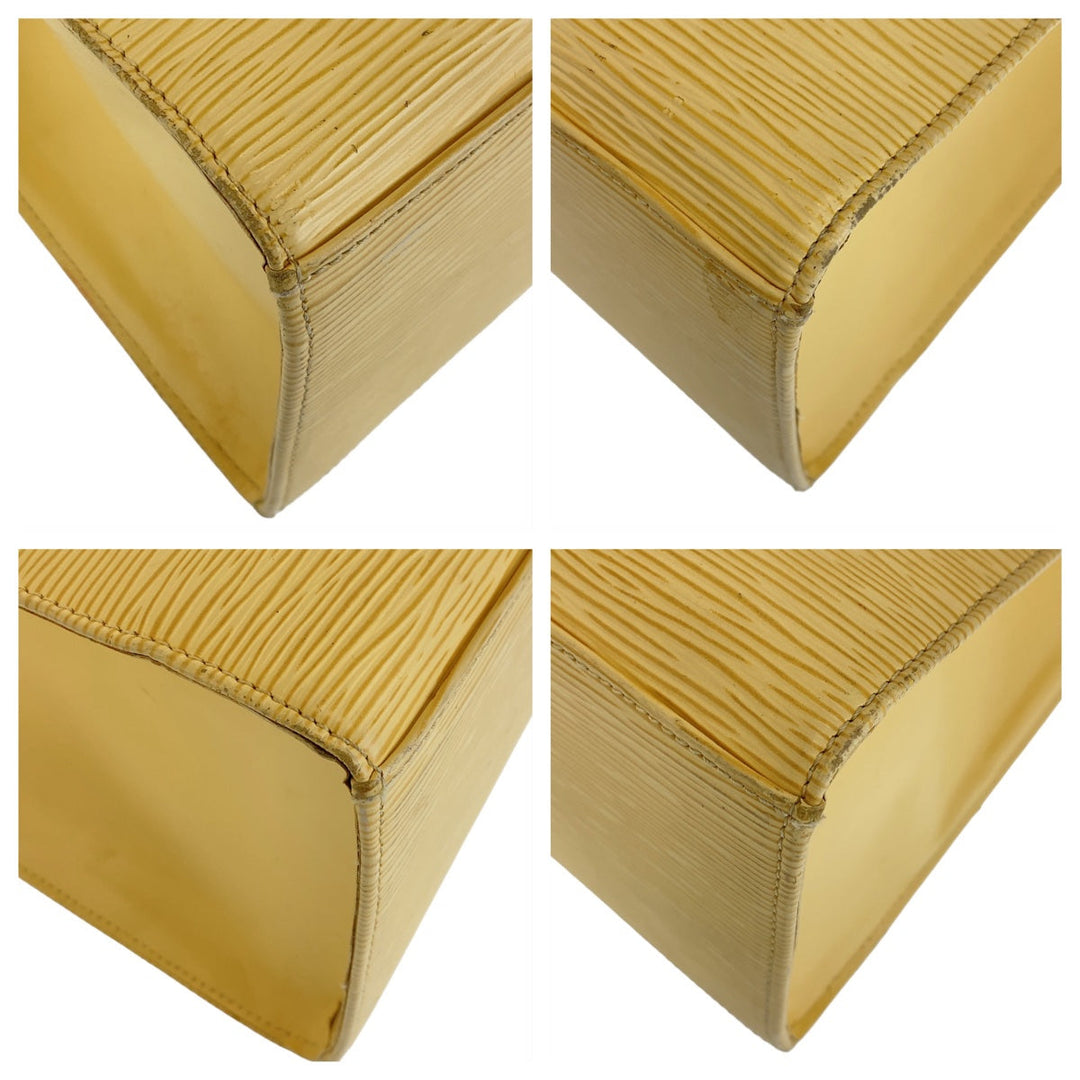 LOUIS VUITTON Tote Bag M5250A Epi Leather Vanilla Yellow Gold Metal Tote Bag Shoulder Bag Epi Croisette GM Women Used Authentic