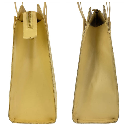 LOUIS VUITTON Tote Bag M5250A Epi Leather Vanilla Yellow Gold Metal Tote Bag Shoulder Bag Epi Croisette GM Women Used Authentic