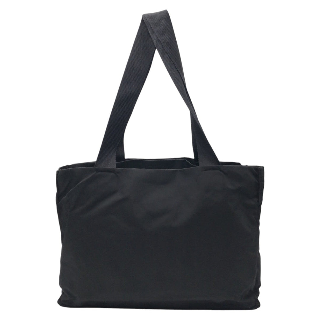 PRADA Tote Bag Nylon Black black Tote Bag handbag Test Triangular logo Women Used Authentic